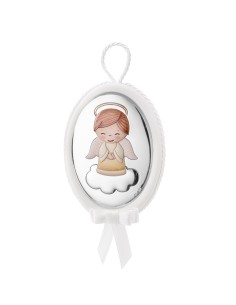 Oval Crib Musical Medallion with Angel 