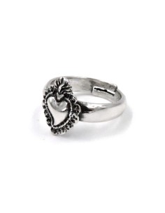 Anello Cuore Ex Voto in Argento  