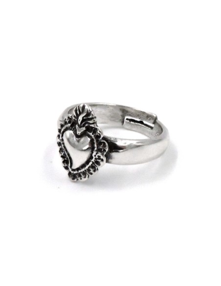 Anello Cuore Ex Voto in Argento  