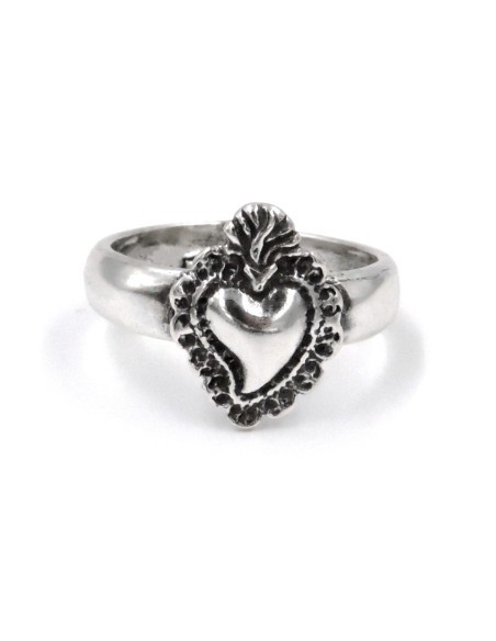 Ex-Voto-Herzring aus 925er Sterlingsilber  