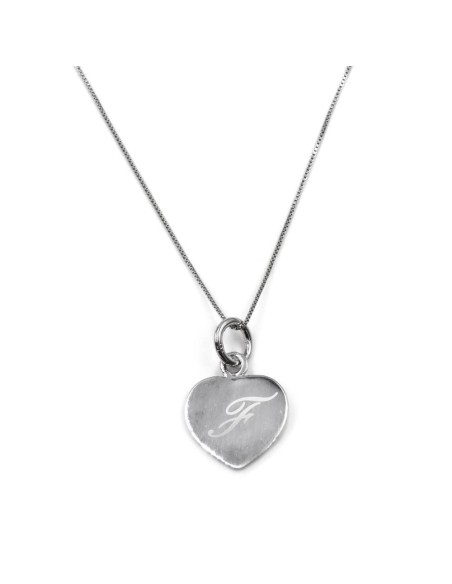 Collana con Medaglia Cuore Personalizzabile in Argento 925