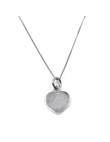 Collana con Medaglia Cuore Personalizzabile in Argento 925