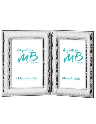 Hammered PVD Silver Picture Frame For Two 3,5 x...