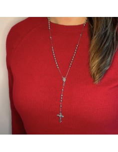 Collana Rosario in Argento 925 con Crocifisso e Grani da... 2