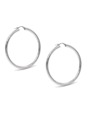  925 Sterling Silver Thick Hoop Earrings...