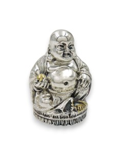 Buddha Silver Plated Resin Sculpture