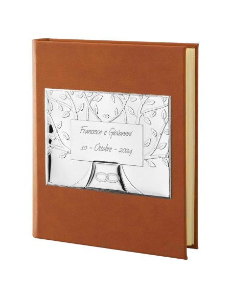 Wedding Photo Album with Customizable Tree Of Life Plate