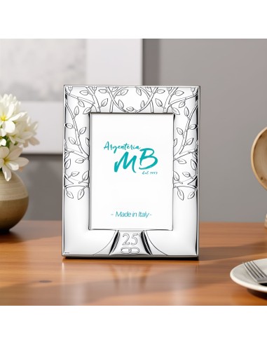 Bilderrahmen zum 25. Hochzeitstag mit Lebensbaum