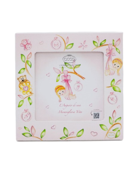 Wooden Photo Frame for the Birth Picture 12x12 cm