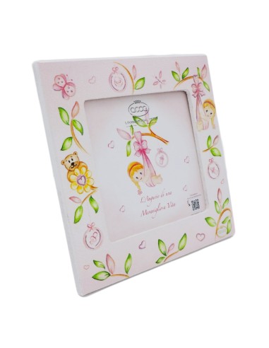 Wooden Photo Frame for the Birth Picture 12x12 cm