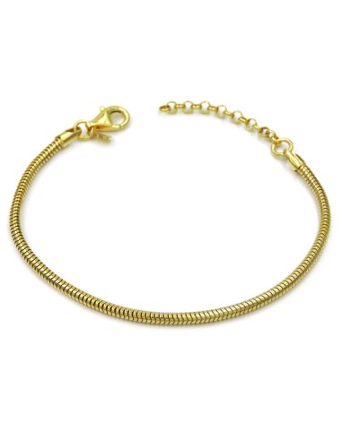 Gold Plated 925 Sterling Silver Snake Bracelet