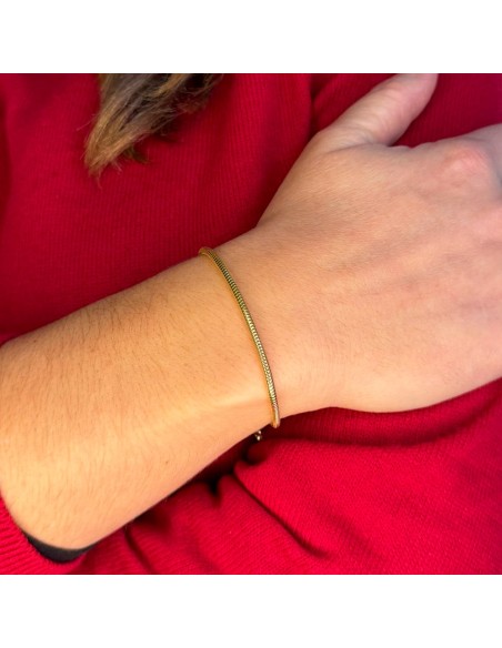 Gold Plated 925 Sterling Silver Snake Bracelet
