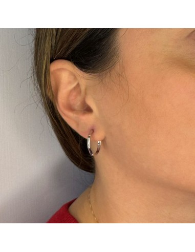 925 Sterling Silver Bamboo Hoop Earrings 15 mm...