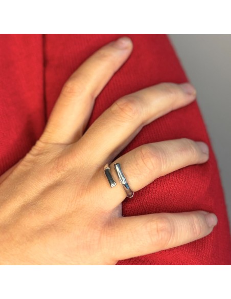 925 Sterling Silver Bamboo Ring