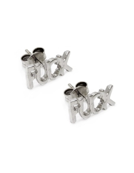 Fuck Ohrstecker aus 925er-Sterlingsilber