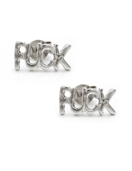 925 Sterling Silver Fuck Earrings 