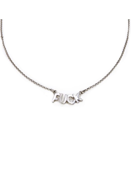Collana Fuck in Argento 925