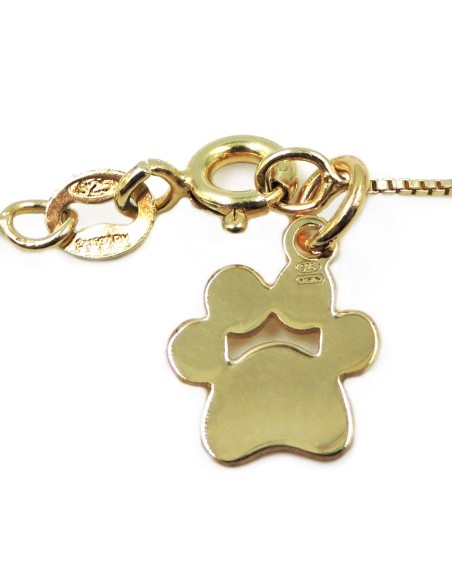 Bracciale Catena Donna in Argento 925 Rodiato con Ciondolo Doppio Cuore