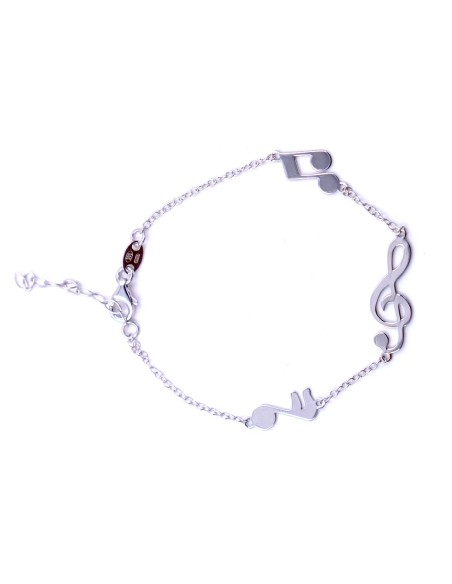 925 Sterling Silver Musical Notes Bracelet 