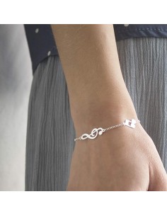 925 Sterling Silver Musical Notes Bracelet  2