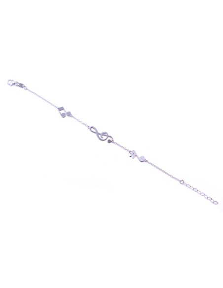 Musikalisches Notenarmband aus 925er Sterlingsilber
