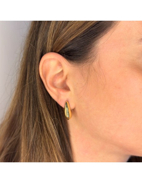 925 Sterling Silver Half Moon Earrings 