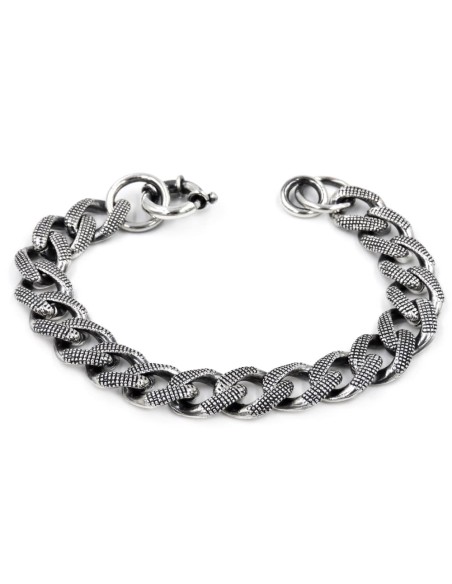 925er Sterlingsilber Gepunktetes Panzerkette Armband