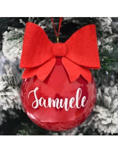 Palla per Albero di Natale Artigianale in Vetro Soffiato...