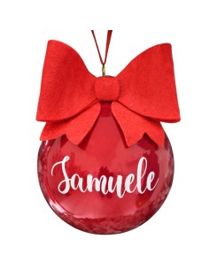 Handgefertigte Rote Glas-Weihnachtskugeln Personalisiert... 2
