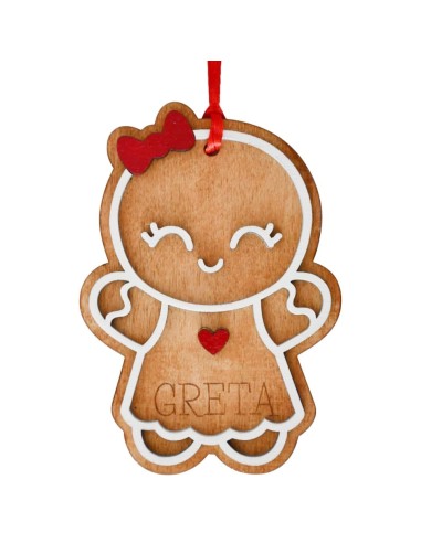 Decorazione Natalizia in Legno Omino Pan di...