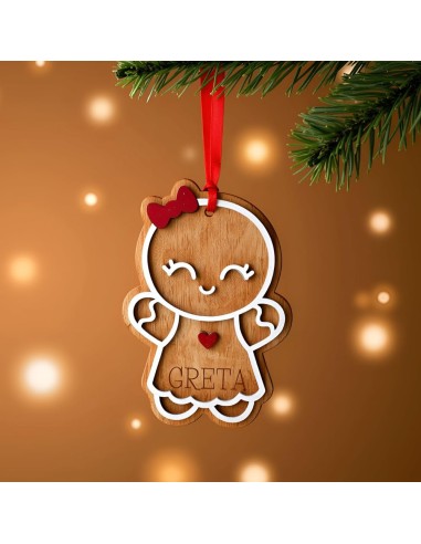 Customizable Gingerbread Girl Wooden Christmas...
