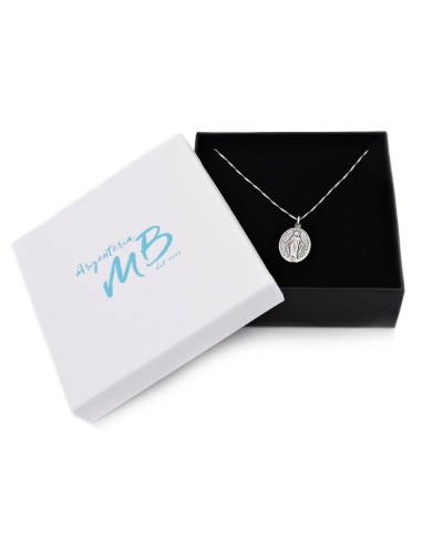 Virgin of Lourdes 925 Sterling Silver Necklace...