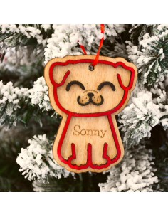 Personalisierbarer Weihnachtsbaumschmuck in Hundeform aus... 2