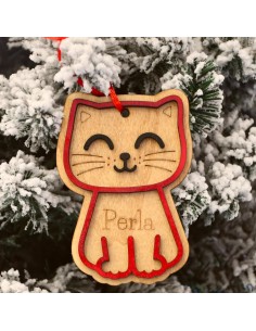 Decorazione Natalizia per Albero Gatto in Legno... 2
