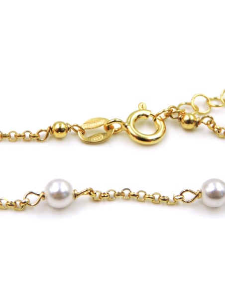 Bracciale Catena Donna in Argento 925 Rodiato con Ciondolo Doppio Cuore