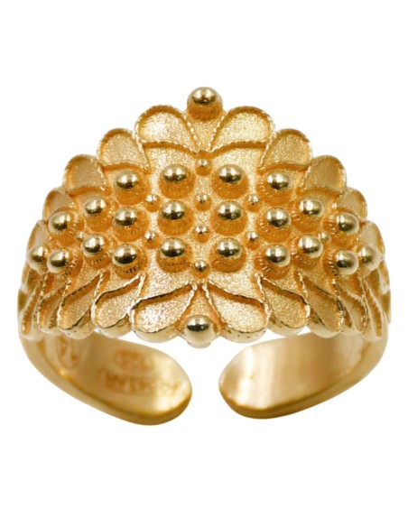 Sardinian Faith Ring in Gold Plated 925 Sterling Silver 