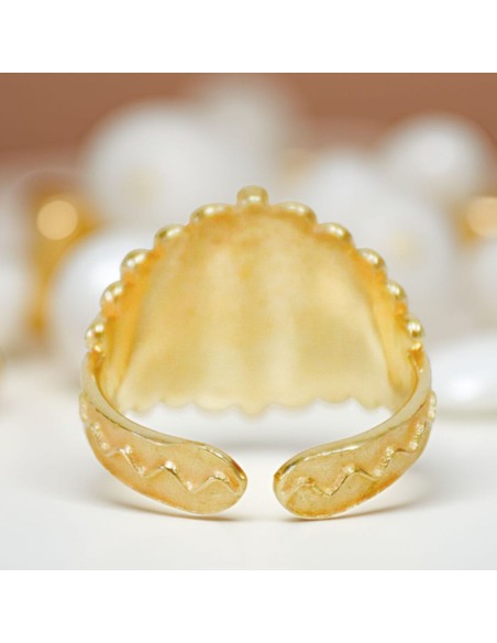 Sardinian Faith Ring in Gold Plated 925 Sterling Silver 