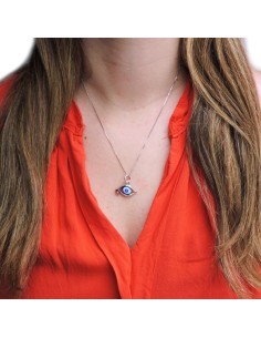 Collana con Ciondolo Occhio di Dalì in Argento Smaltato 2