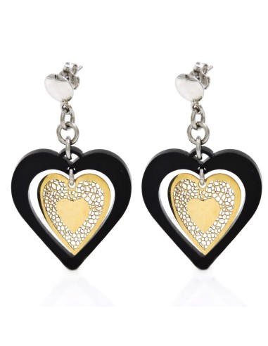 Orecchini Cuore Pendente in Argento 925...