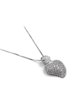 Halskette mit Herz-Jesu-Anhänger aus 925er Sterlingsilber...