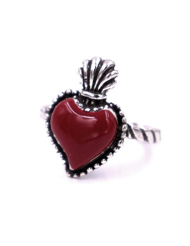 Herz-Jesu-Ring aus 925er Sterlingsilber mit...