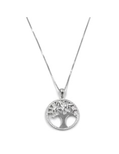 Collana Albero della Vita in Argento 925 e Zirconi Bianchi