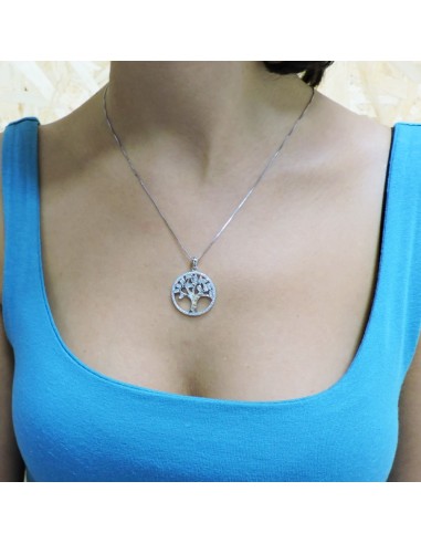 Sterling Silver Tree Of Life Necklace with...