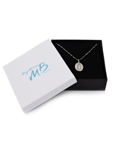Collana con medaglia Vergine di Guadalupe in...