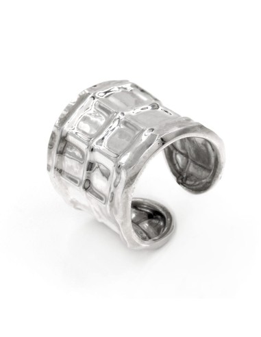 925 Sterling Silver Band Ring with Net Pattern