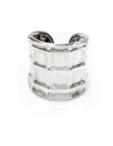 Ring aus 925er Sterlingsilber mit Netzmuster