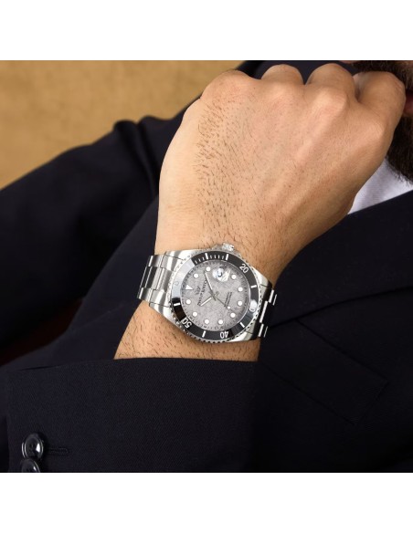 Philip Watch Orologio da Polso Automatico da Uomo Caribe Diving Sport Ghiera Nera Quadrante Grigio R8223597119