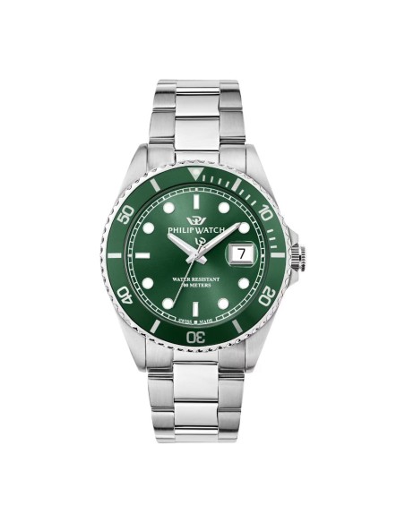 Philip Watch Orologio da Polso da Uomo Caribe Sport Ghiera e Quadrante Verde R8253597128