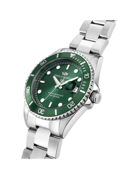 Philip Watch Men's Wristwatch Caribe Sport Green Bezel and Dial R8253597128
