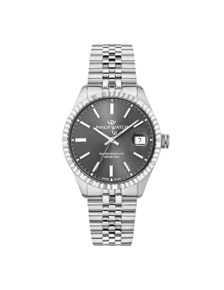 Philip Watch Herren Armbanduhr Caribe Urban Graues Guilloché Zifferblatt R8253597123